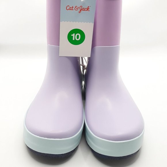 Girls Ali Colorblock Rain Boots - Cat and Jack (Purple) "Size 10 Kids" - NEW!!! - Picture 2 of 8
